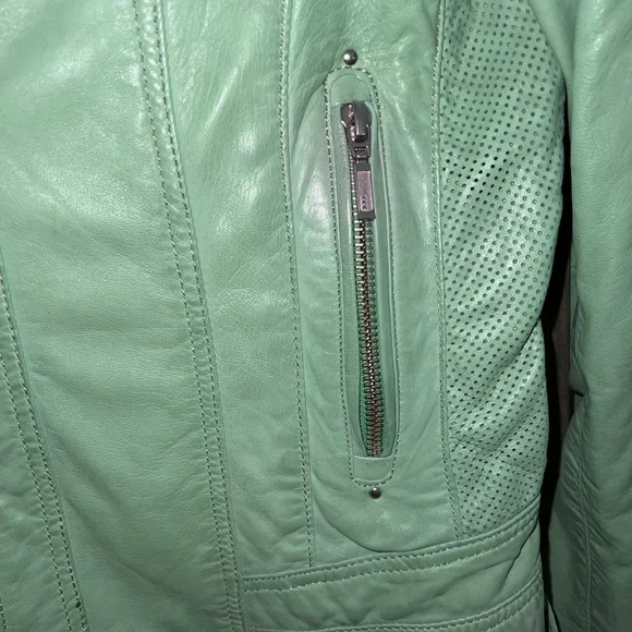 SAKI Green Leather Jacket